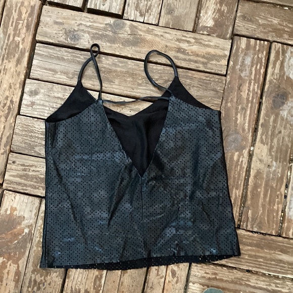 Faux leather cute top - Picture 2 of 7